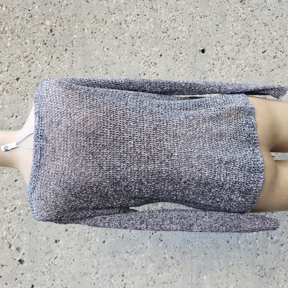 Eileen Fisher Black and Grey Knit Sweater - Picture 10 of 13